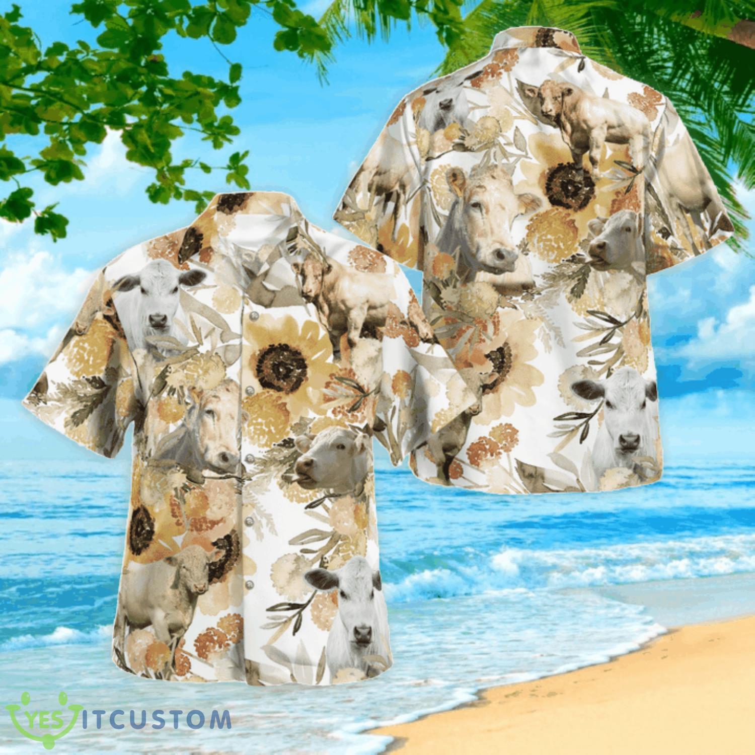 Charolais Cattle Loves Hawaiian Shirt Summer Gift Product Photo 1