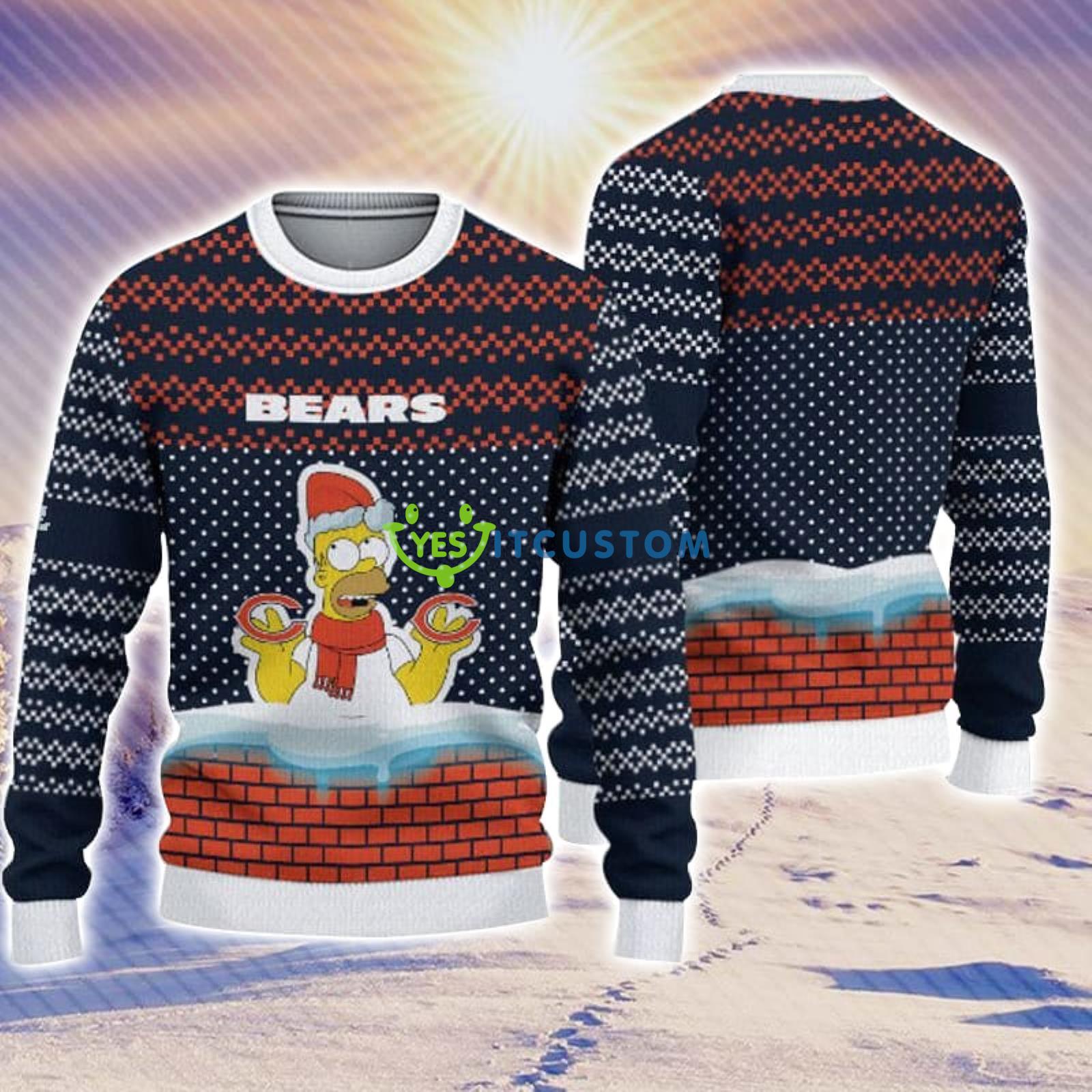 Chicago Bears Christmas Simpson Sweater For Fans 3 Chicago Bears Christmas Simpson Sweater For Fans Product Photo 1
