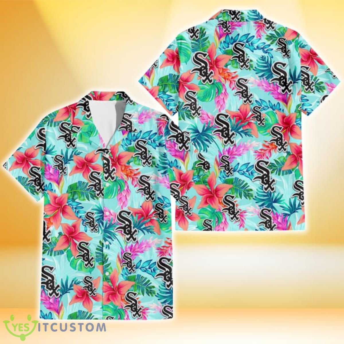 Chicago White Sox Coral Porcelain Flower Violet Orchid Light Blue Background 3D Hawaiian Shirt Gift For Fans 6 Chicago White Sox Coral Porcelain Flower Violet Orchid Light Blue Background 3D Hawaiian Shirt Gift For Fans Product Photo 1