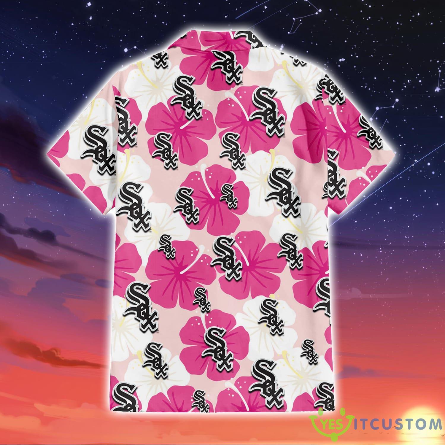 Chicago White Sox Pink White Hibiscus Pattern Tropical Hawaiian Shirt Summer Gift 3 Chicago White Sox Pink White Hibiscus Pattern Tropical Hawaiian Shirt Summer Gift Product Photo 3