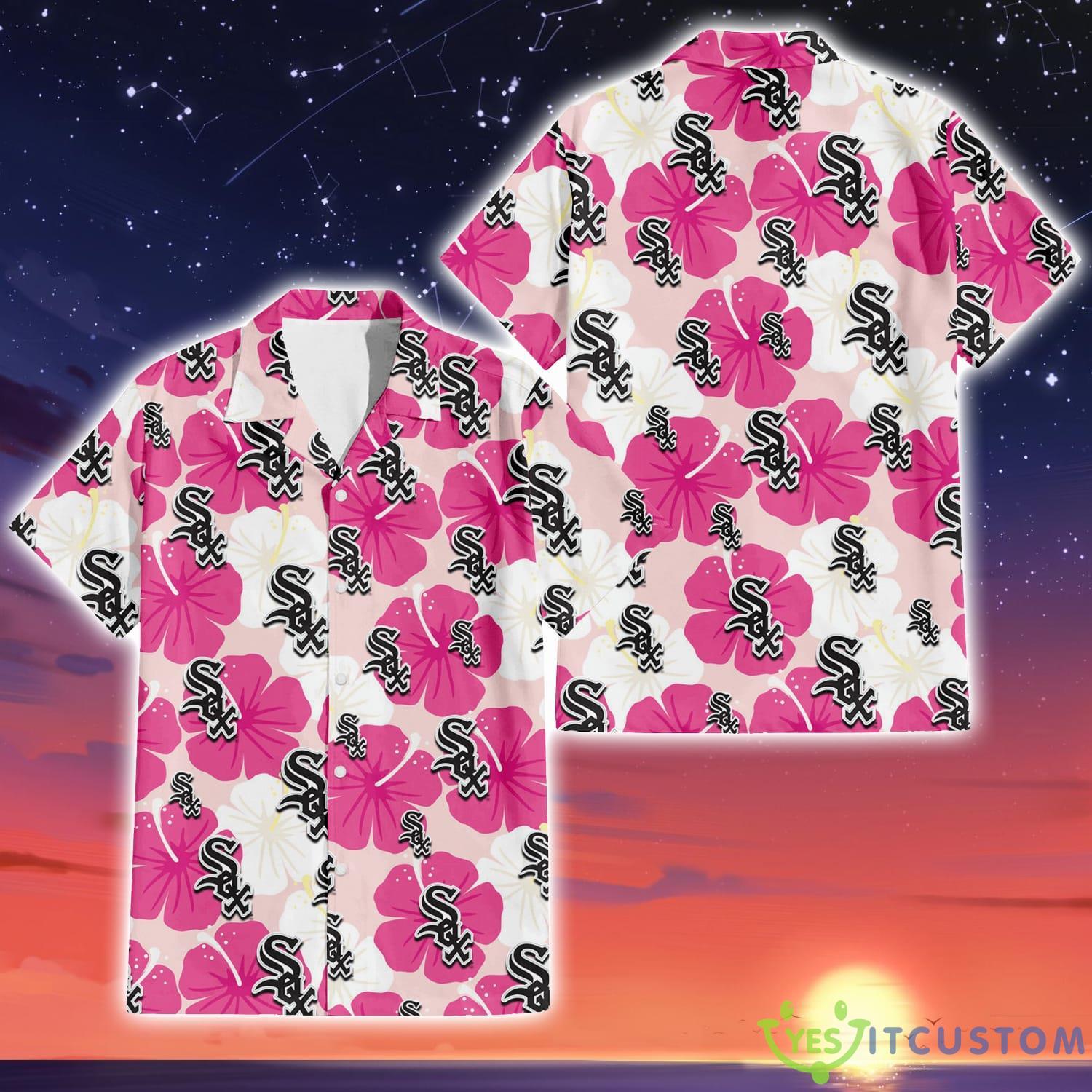 Chicago White Sox Pink White Hibiscus Pattern Tropical Hawaiian Shirt Summer Gift 6 Chicago White Sox Pink White Hibiscus Pattern Tropical Hawaiian Shirt Summer Gift Product Photo 1