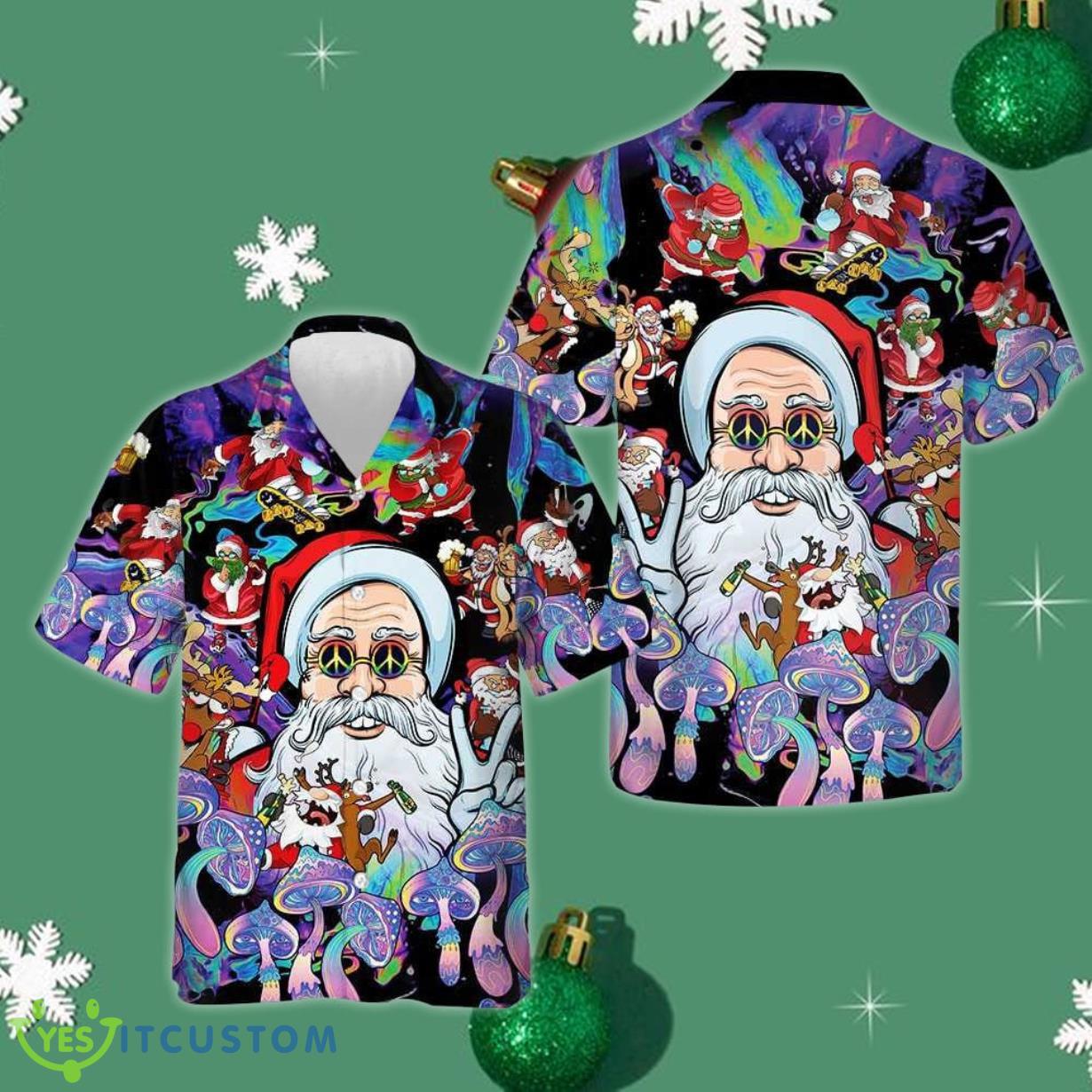 Christmas Hippie Santa Claus Hawaiian Shirt Santa Claus Shirt Best Gifts For Christmas Product Photo 1