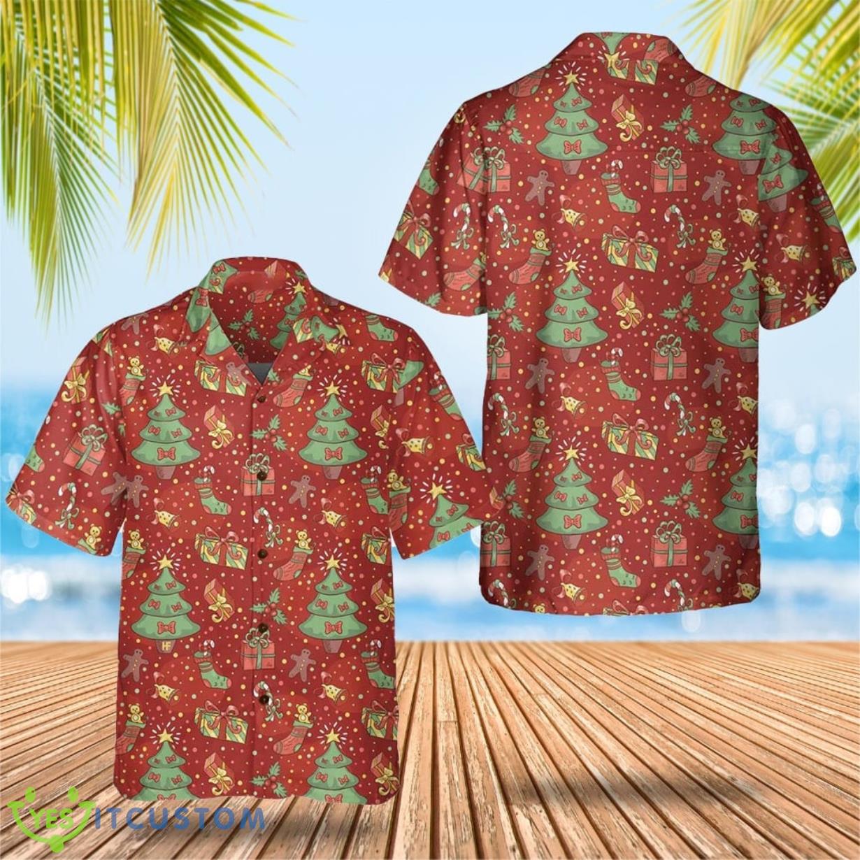 Christmas Pattern Hawaiian Shirt Christmas Button Down Shirt Gifts For Him Her Product Photo 1
