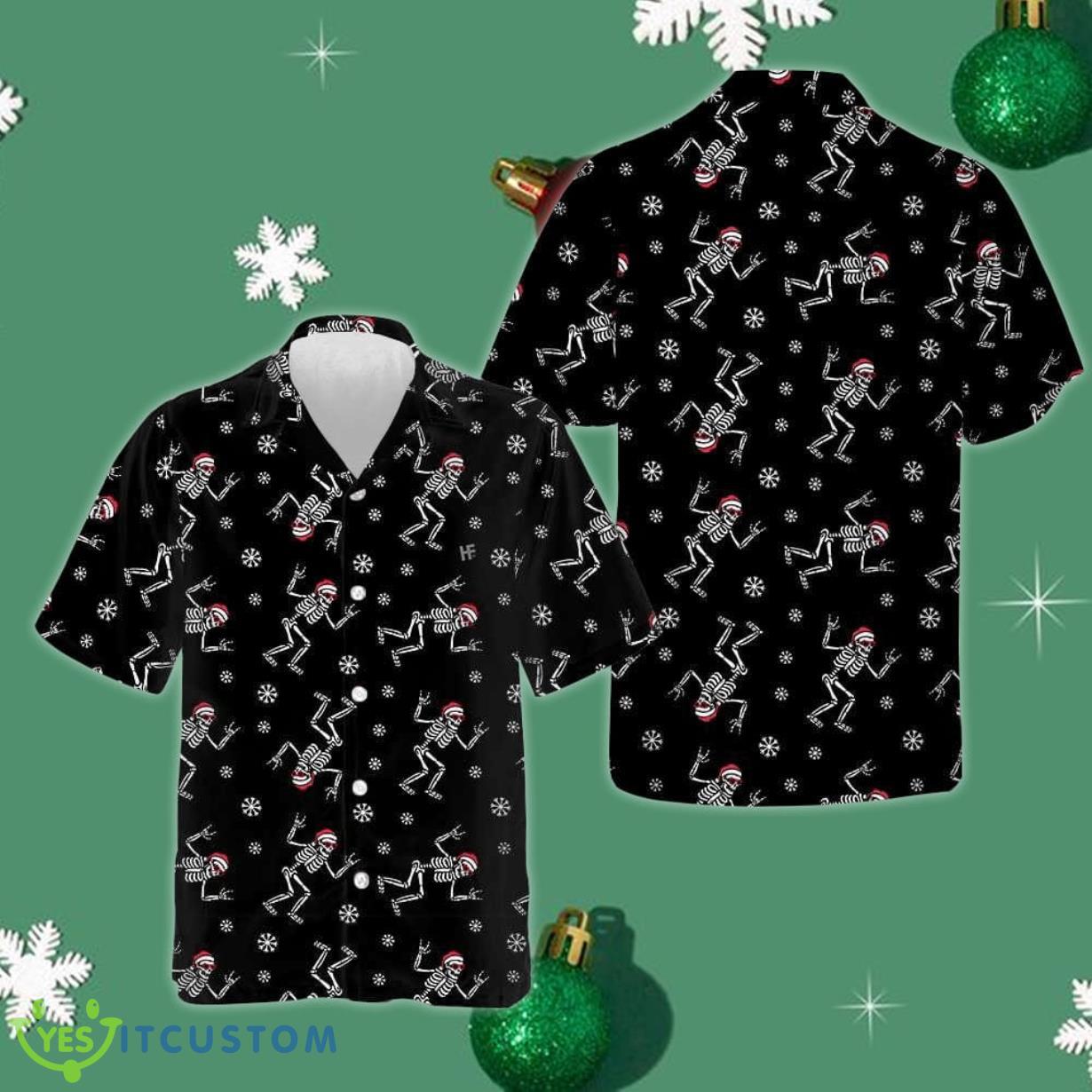 Christmas Rock Hawaiian Shirt Funny Christmas Skeleton Shirt Gifts For Husband Product Photo 1