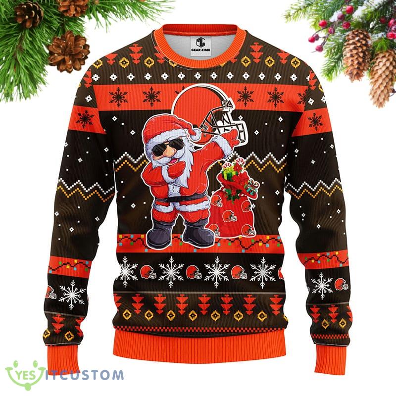 Cincinnati Bengals Dabbing Santa Claus NFL Bengals Light Ugly Christmas Sweater - Cincinnati Bengals Dabbing Santa Claus NFL Christmas Ugly Sweater – Bengals Christmas Sweater_2