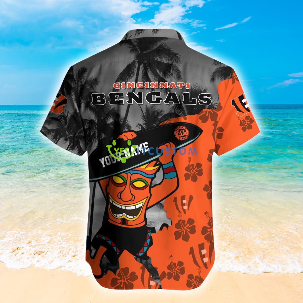 Cincinnati Bengals NFL Custom Name Hawaiian Shirt Hot Design For Fans Product Photo 2