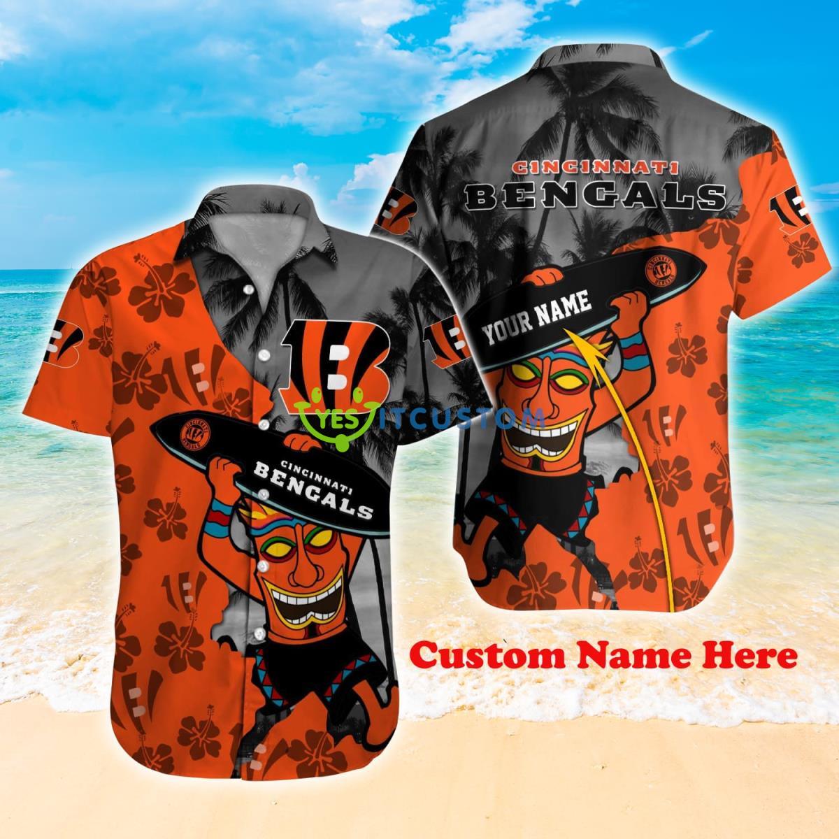 Cincinnati Bengals NFL Custom Name Hawaiian Shirt Hot Design For Fans Product Photo 1