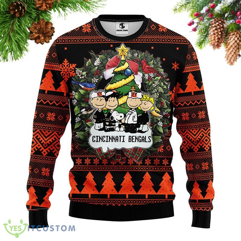 Cincinnati Bengals Snoopy Dog Charlie Brown Bengals Light Ugly Christmas Sweater - Cincinnati Bengals Snoopy Dog Charlie Brown Christmas Ugly Sweater – Bengals Christmas Sweater_2