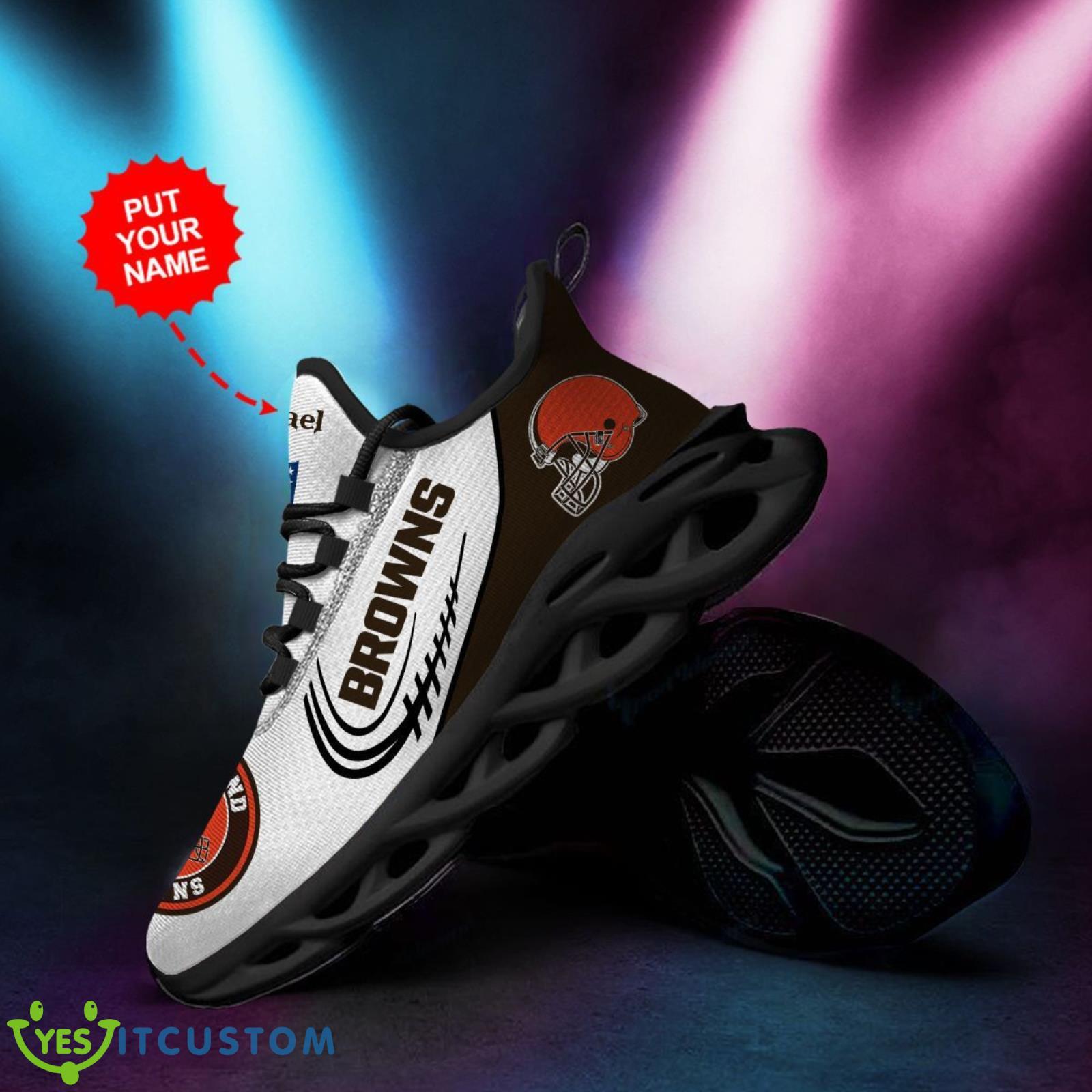 Cleveland Browns Personalized Name Max Soul Sneakers Running Shoes For Fans 3 Cleveland Browns Personalized Name Max Soul Sneakers Running Shoes For Fans Product Photo 3