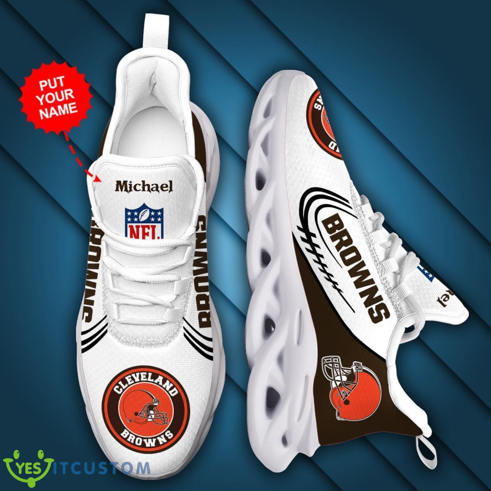 Cleveland Browns Personalized Name Max Soul Sneakers Running Shoes For Fans 13 Cleveland Browns Personalized Name Max Soul Sneakers Running Shoes For Fans Product Photo 1