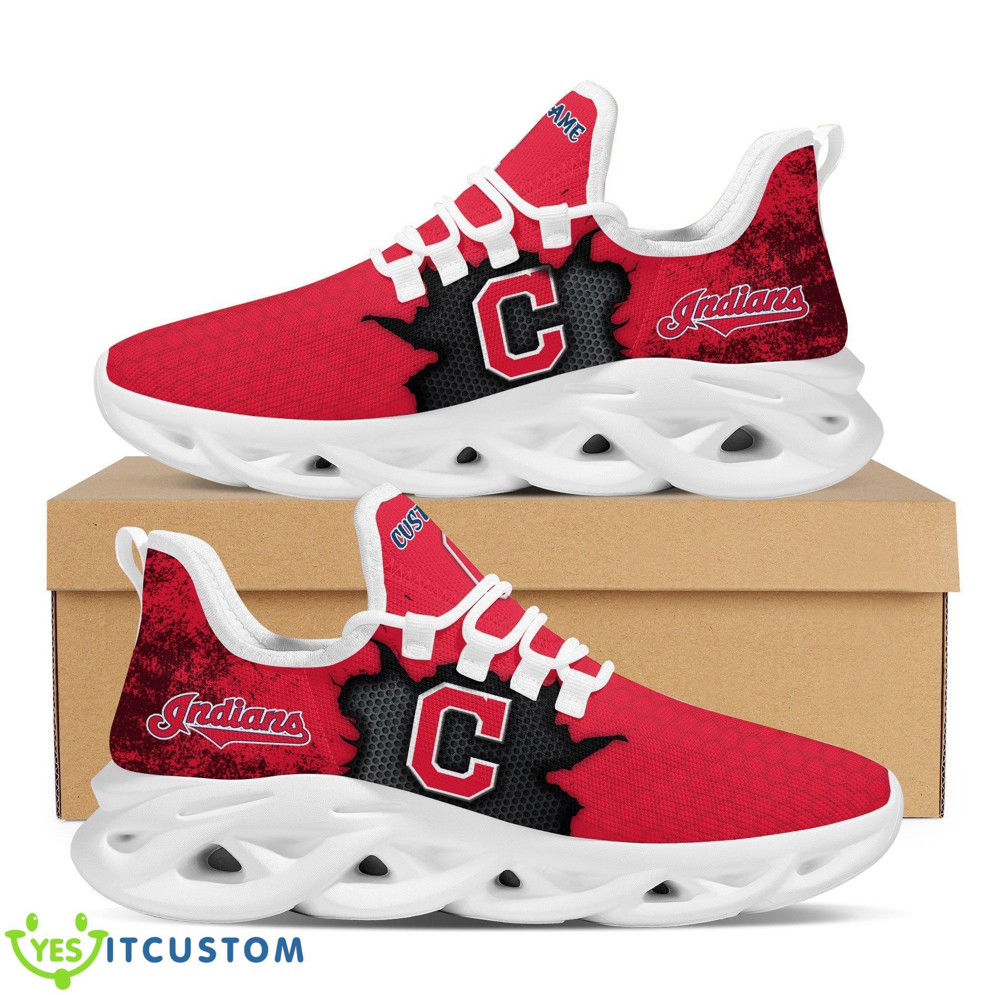 Cleveland Indians Cracked Design Logo Running Sneaker Custom Name Max Soul Shoes 9 Cleveland Indians Cracked Design Logo Running Sneaker Custom Name Max Soul Shoes - Cleveland Indians Cracked Design Logo Pattern Custom Name 3D Max Soul Sneaker Shoes_1