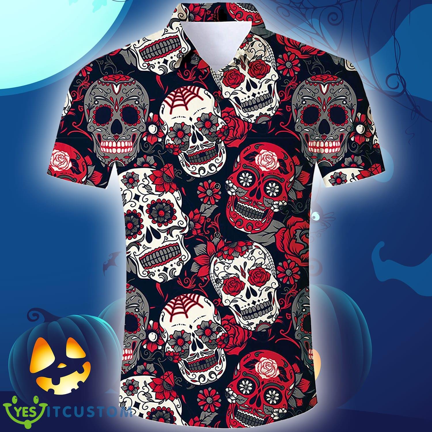 Colorful Skull Funny Hawaiian Shirt Gift For Men Women - Colorful Skull Funny Hawaiian Shirt Gift For Men Women_1