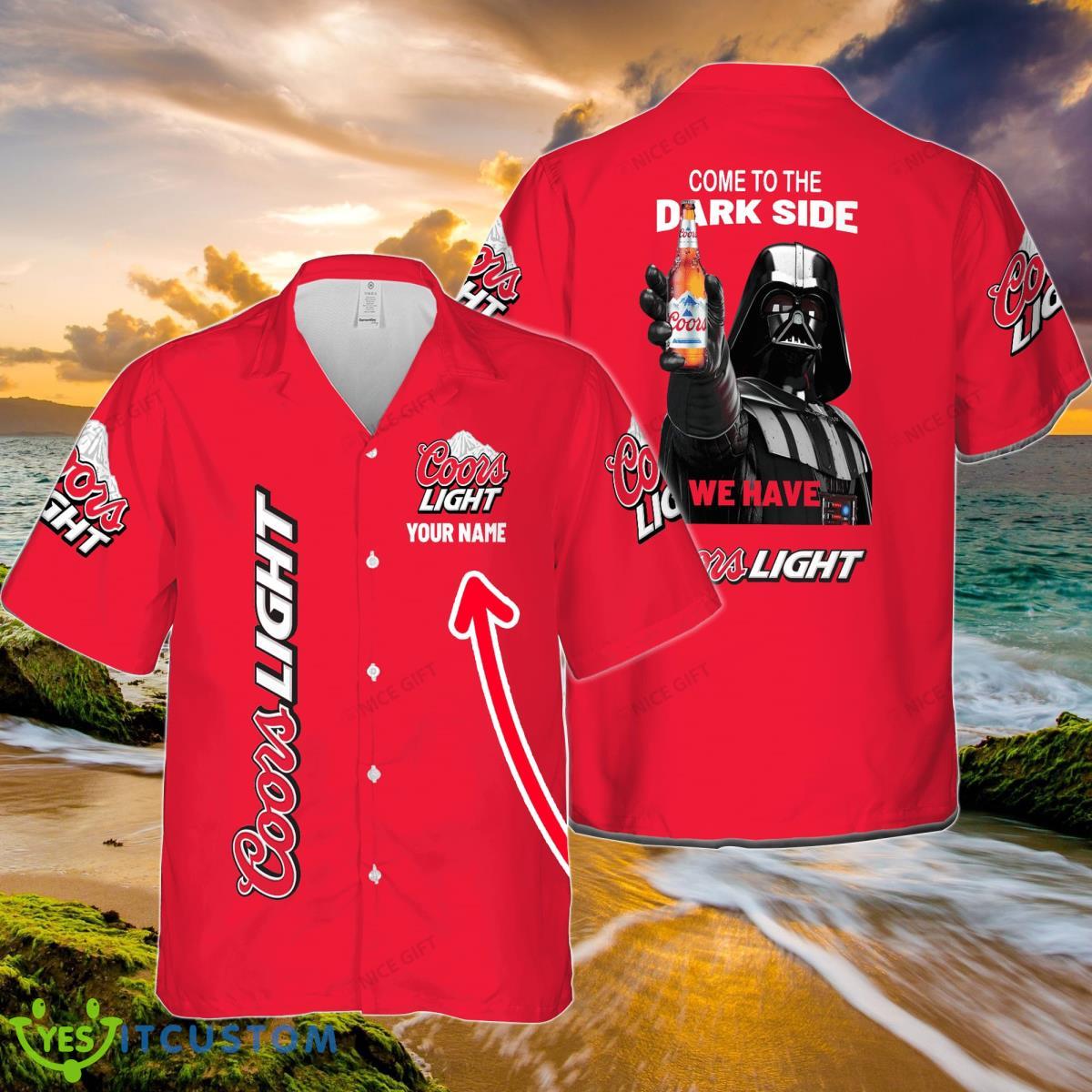 Come To The Dark Side We Have Coors Light Custom Name Hawaiian Shirt Best Gift For Men And Women Product Photo 1