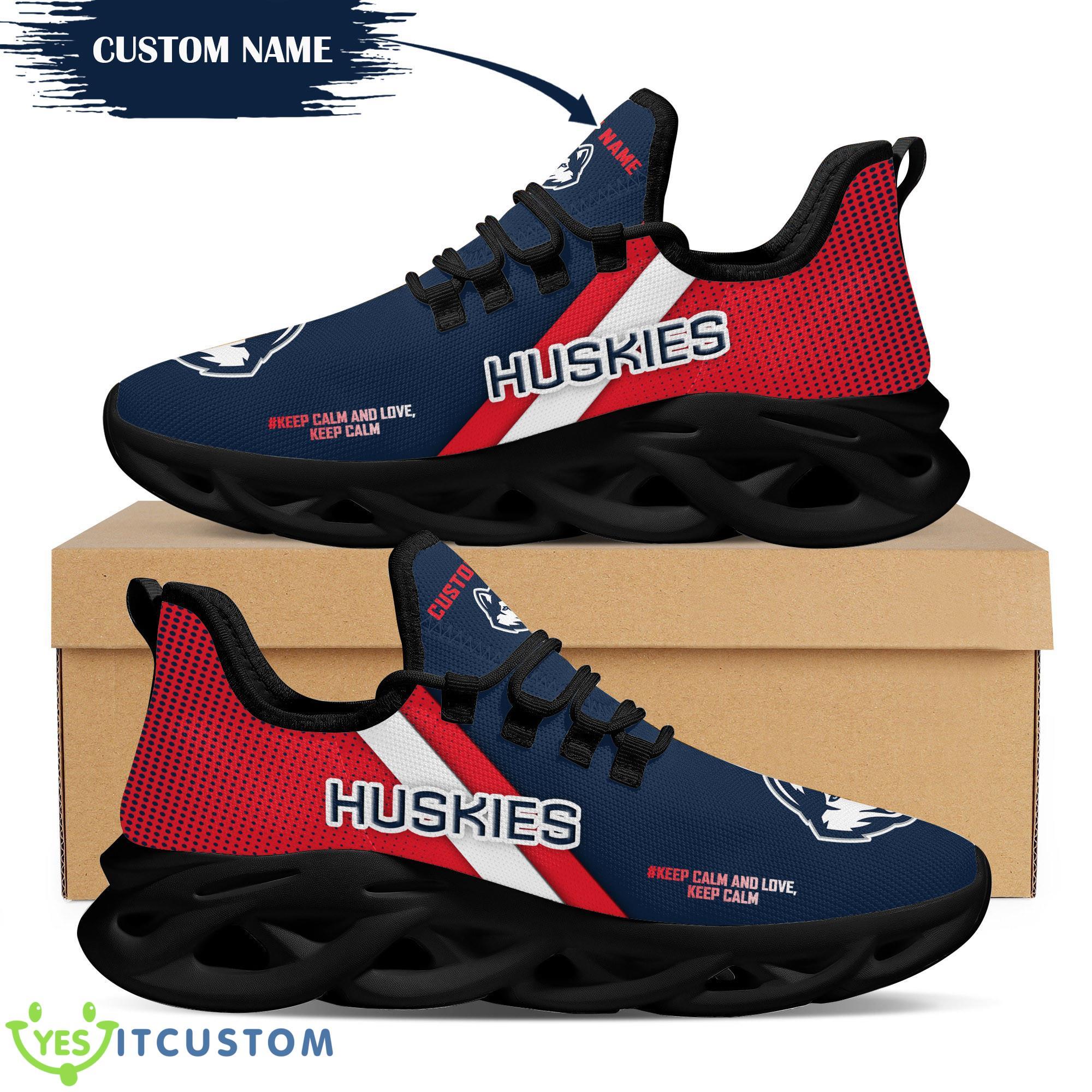 Connecticut Huskies Logo Custom Name Running Sneaker Max Soul Shoes 4 Connecticut Huskies Logo Custom Name Running Sneaker Max Soul Shoes - Connecticut Huskies Logo Custom Name Pattern 3D Max Soul Sneaker Shoes_4