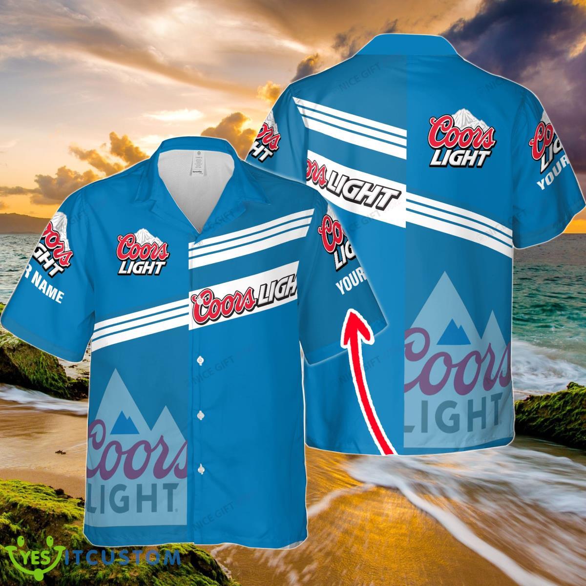 Coors Light Custom Name Hawaiian Shirt Impressive Gift For Summer Vacation Product Photo 1