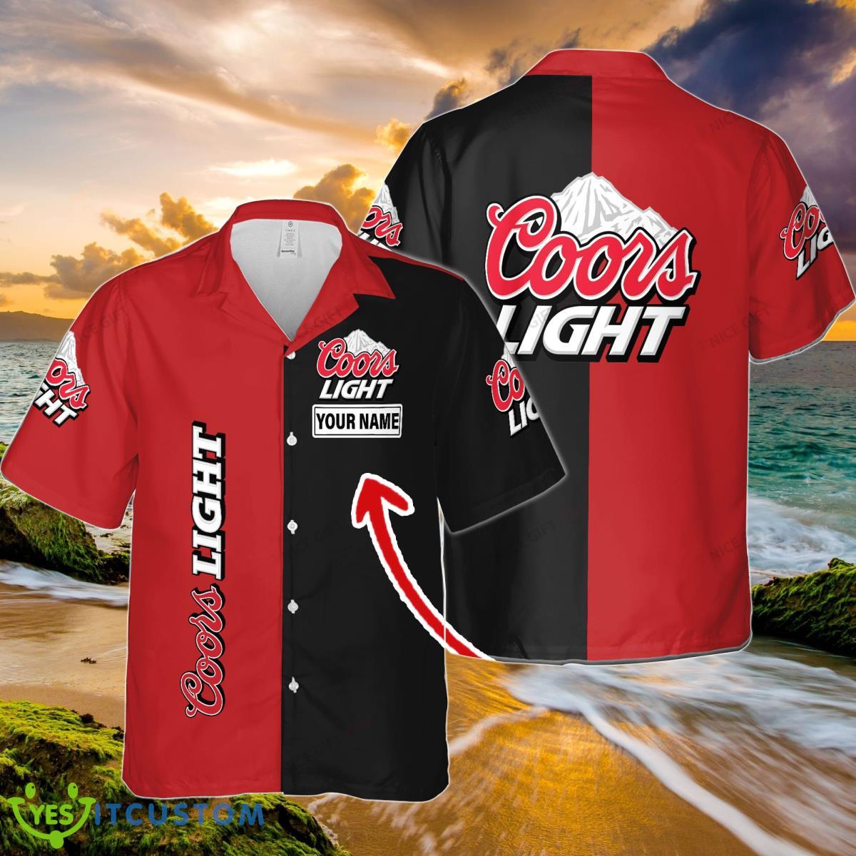 Coors Light Custom Name Hawaiian Shirt Trendy Summer Gift For Beach Lovers Product Photo 1