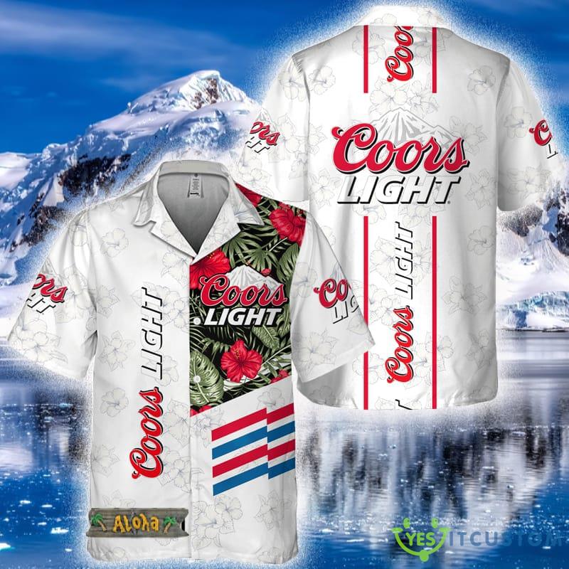 Coors Light White Tropical Flower Hawaiian Shirt For Men And Women Gift Hawaiian Beer - Coors Light White Tropical Flower Hawaiian Shirt For Men And Women Gift Hawaiian Beer