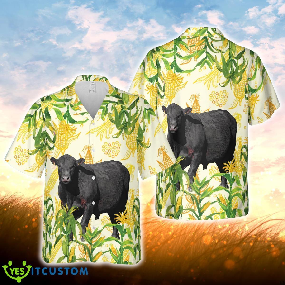 Corn Farm Black Angus All Over Printed 3D Hawaiian Shirt For Men Women Product Photo 1