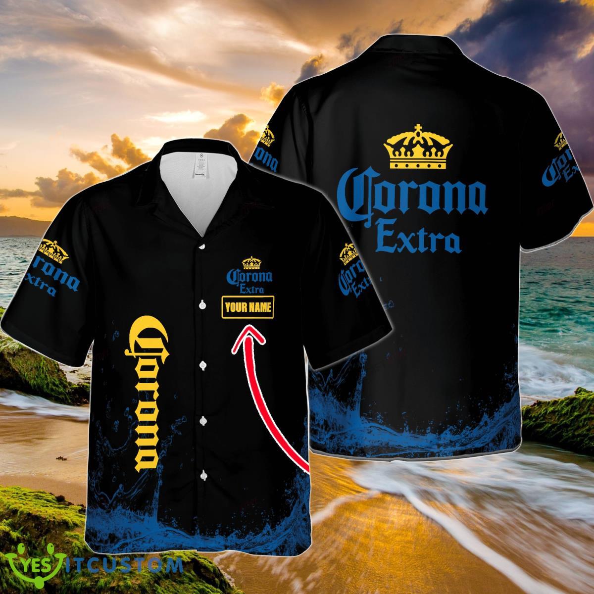 Corona Extra Custom Name Hawaiian Shirt Summer Gift Beach Shirt Product Photo 1