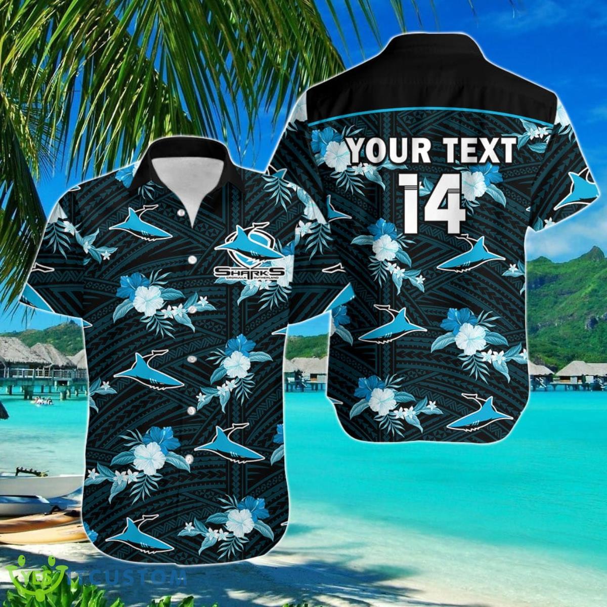 Cronulla-Sutherland Sharks Personalized NRL 2023 Tropical Hawaiian Best Gift For Men And Women Fans Product Photo 1