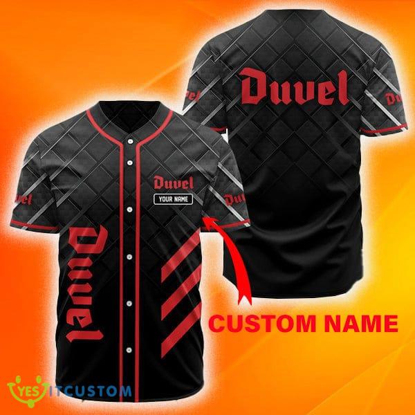 Custom Name Black Duvel Beer Baseball Jersey Shirt Gift For Men And Women - Custom Name Black Duvel Beer Baseball Jersey Shirt Gift For Men And Women