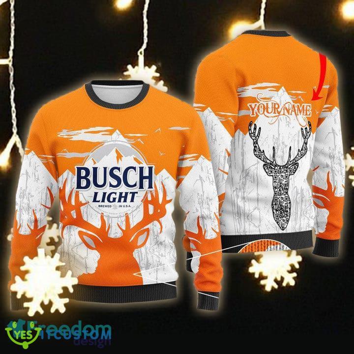 Custom Name Busch Light Hops Ugly Christmas Sweater 3 Custom Name Busch Light Hops Ugly Christmas Sweater - Personalized Busch Light Ugly Christmas Sweater Gift Men Women