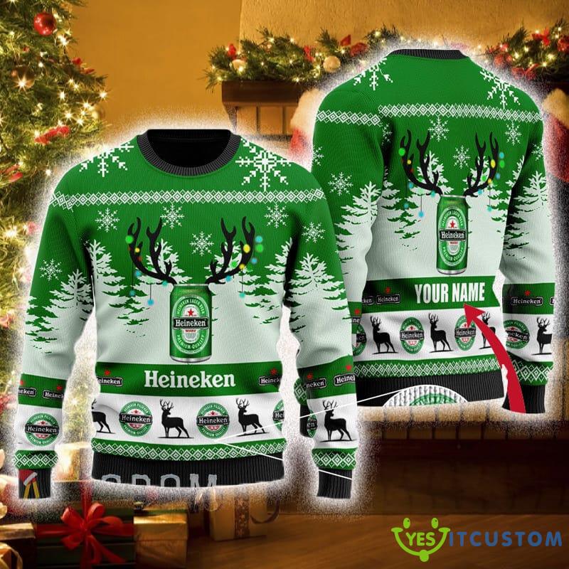 Custom Name Deer Heineken Ugly Christmas Sweater For Men And Women 3 Custom Name Deer Heineken Ugly Christmas Sweater For Men And Women - Custom Name Deer Heineken Ugly Christmas Sweater For Men And Women