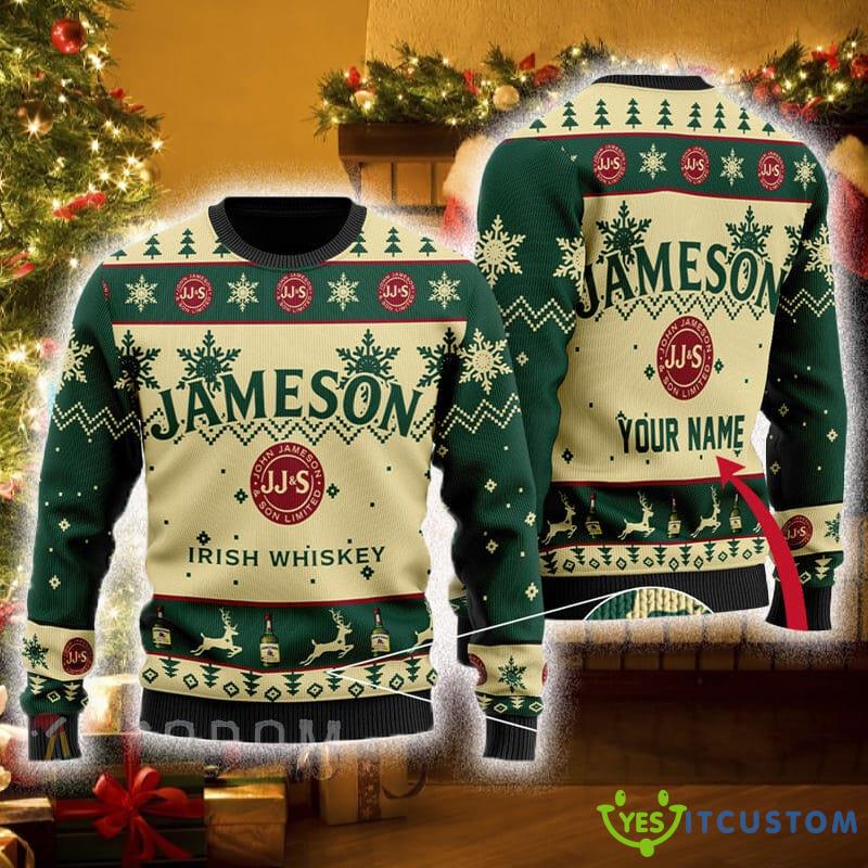 Custom Name Jameson Ugly Christmas Sweater For Men And Women - Custom Name Jameson Ugly Christmas Sweater For Men And Women