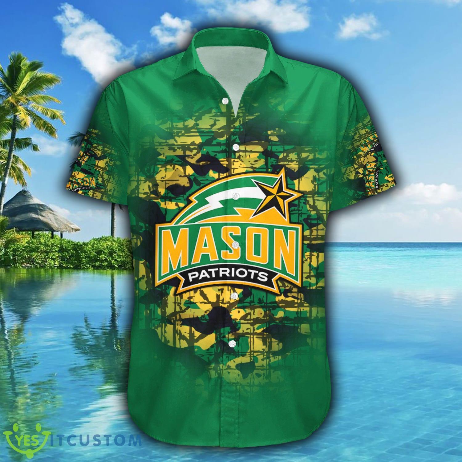 Custom Number And Name George Mason Patriots Hawaiian Shirt Camouflage Vintage NCAA Gift For Fans - George Mason Patriots Hawaii Shirt Camouflage Vintage - NCAA_2