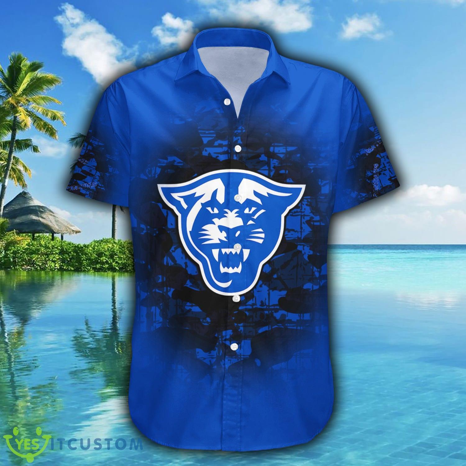 Custom Number And Name Georgia State Panthers Hawaiian Shirt Camouflage Vintage NCAA Gift For Fans - Georgia State Panthers Hawaii Shirt Camouflage Vintage - NCAA_2