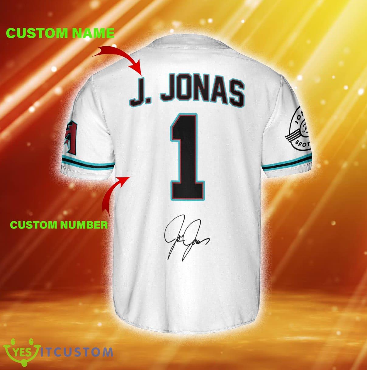 Custom Number And Name MLB Arizona Diamondbacks J. Jonas Style 6 Jersey Baseball Shirt 8 Custom Number And Name MLB Arizona Diamondbacks J. Jonas Style 6 Jersey Baseball Shirt - Arizona Diamondbacks J. Jonas Baseball Jersey White_2