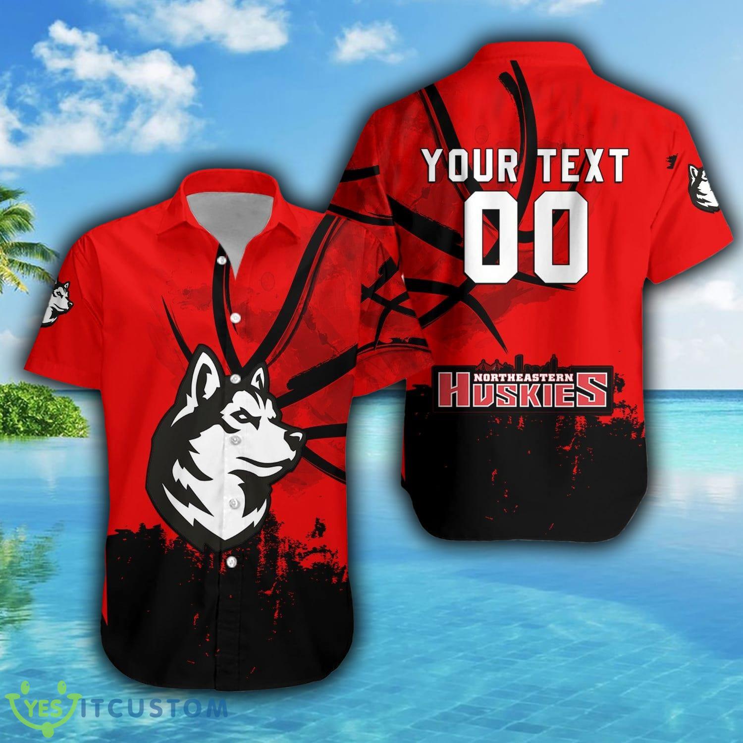 Custom Number And Name Northeastern Huskies Hawaiian Shirt Basketball Net Grunge Pattern NCAA Gift For Fans 5 Custom Number And Name Northeastern Huskies Hawaiian Shirt Basketball Net Grunge Pattern NCAA Gift For Fans - Northeastern Huskies Hawaii Shirt Basketball Net Grunge Pattern- NCAA_4