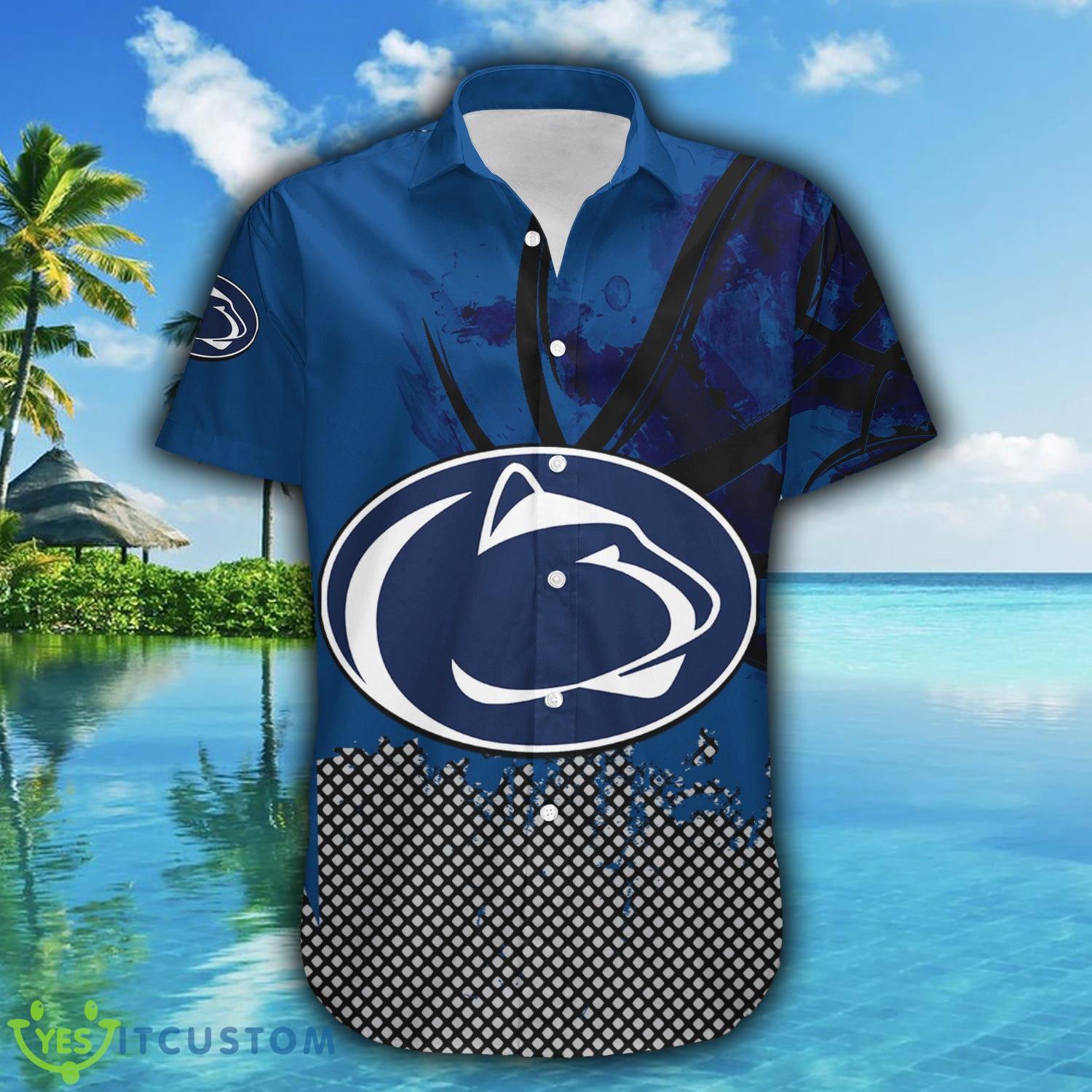 Custom Number And Name Penn State Nittany Lions Hawaiian Shirt Basketball Net Grunge Pattern NCAA Gift For Fans - Penn State Nittany Lions Hawaii Shirt Basketball Net Grunge Pattern- NCAA_2