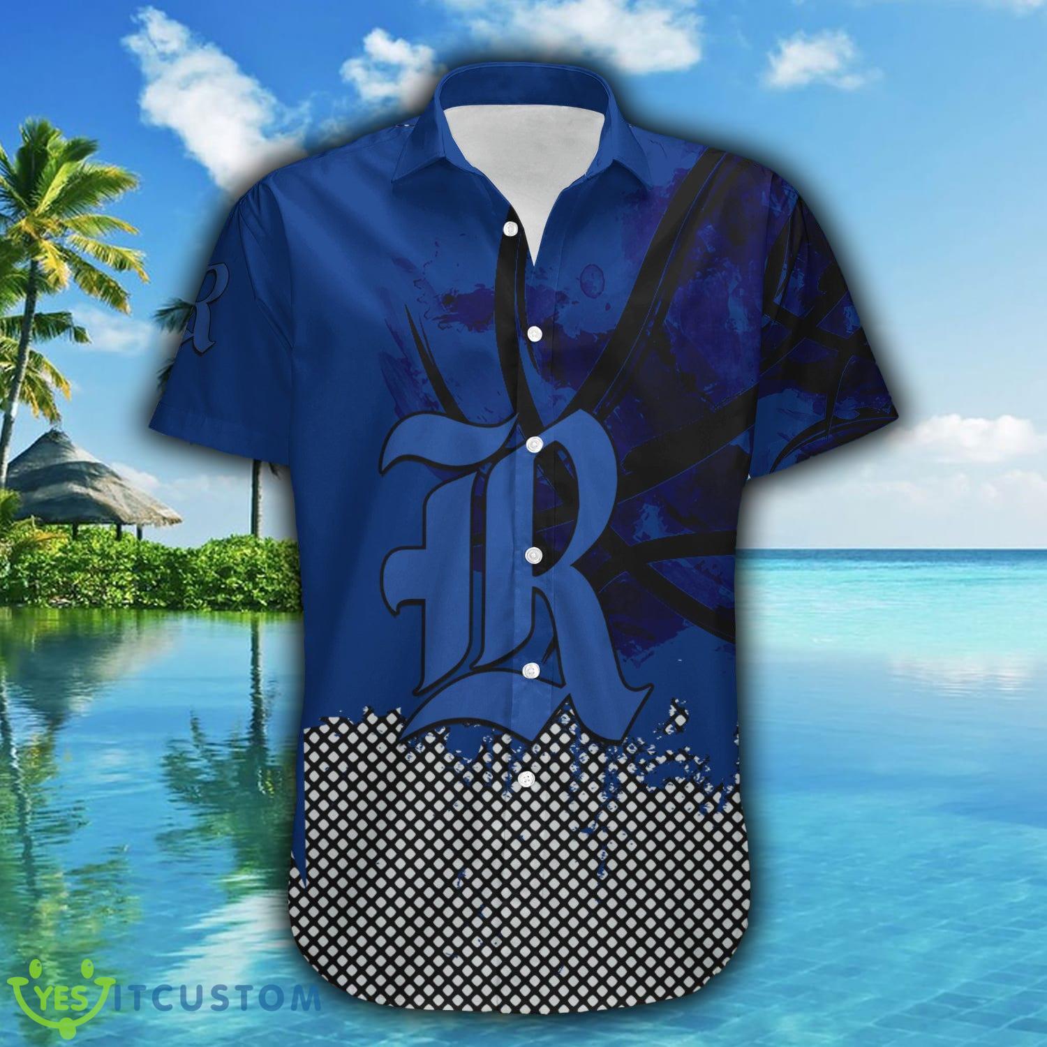 Custom Number And Name Rice Owls Hawaiian Shirt Basketball Net Grunge Pattern NCAA Gift For Fans - Rice Owls Hawaii Shirt Basketball Net Grunge Pattern- NCAA_2