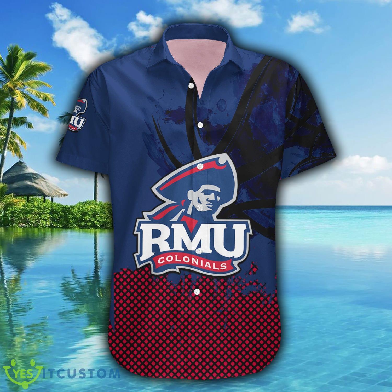 Custom Number And Name Robert Morris Colonials Hawaiian Shirt Basketball Net Grunge Pattern NCAA Gift For Fans - Robert Morris Colonials Hawaii Shirt Basketball Net Grunge Pattern- NCAA_2