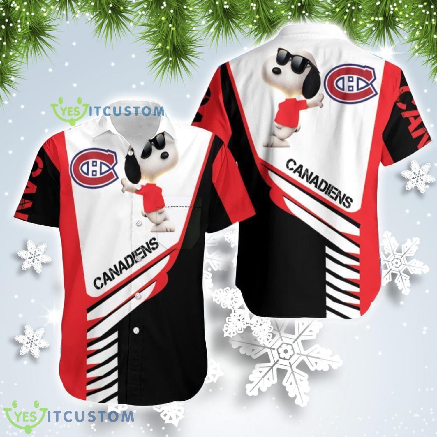 Cute Snoopy Montreal Canadiens Snoopy Lover Fans Gift Hawaiian Shirt Product Photo 1