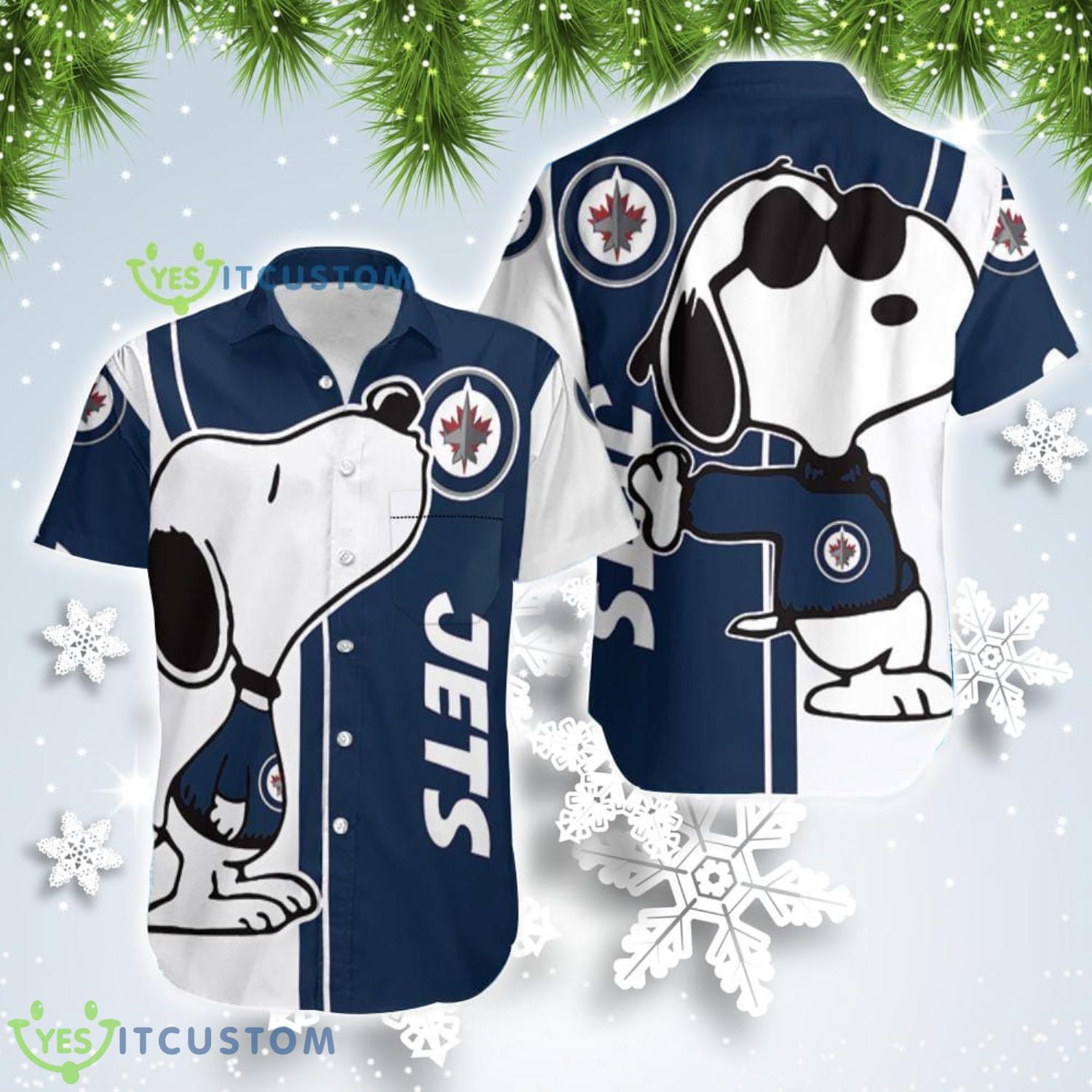Cute Snoopy Winnipeg Jets Snoopy Lover Hawaiian Shirt Summer Gift For Fans Product Photo 1