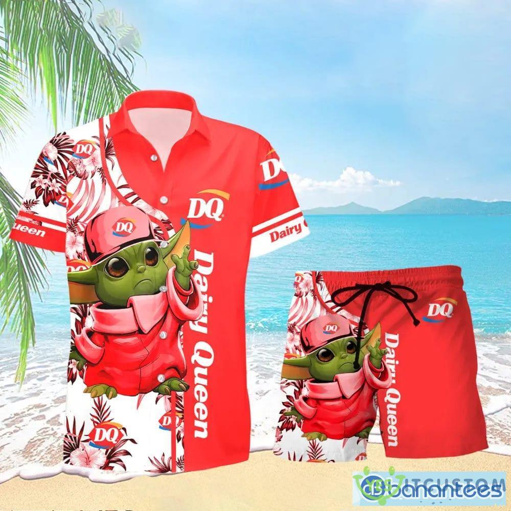 Dairy Queen Baby Yoda Hawaiian Shirt And Shorts Gift Hawaiian Tropical Beach - Dairy Queen Baby Yoda Hawaiian Shirt And Short_1