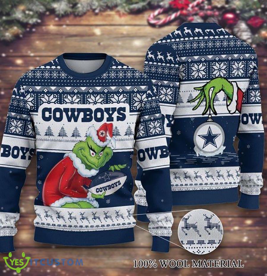 Dallas Cowboys Grinch Stolen Football Fan Dallas Cowboys Party Ugly Christmas Sweater - Dallas Cowboys Grinch Stolen Ugly Christmas Sweater Football Fan – Dallas Cowboys Christmas Sweater