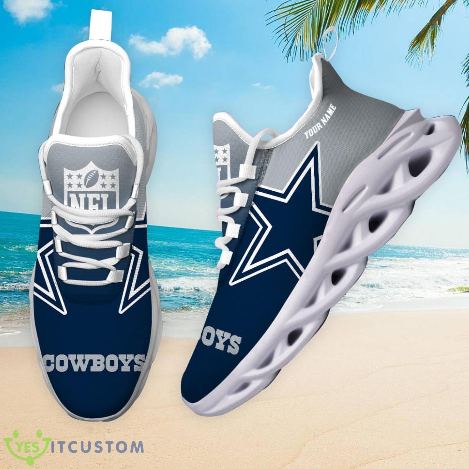 Dallas Cowboys Personalized Running Sneakers Custom Name Max Soul Shoes For Men And Women Product Photo 1