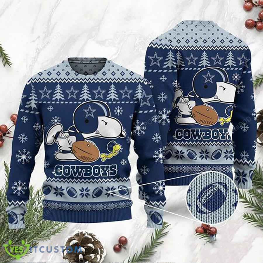 Dallas Cowboys Snoopy Play Football Dallas Cowboys Party Ugly Christmas Sweater - Dallas Cowboys Snoopy Play Football Ugly Christmas Sweater – Dallas Cowboys Ugly Christmas Sweater