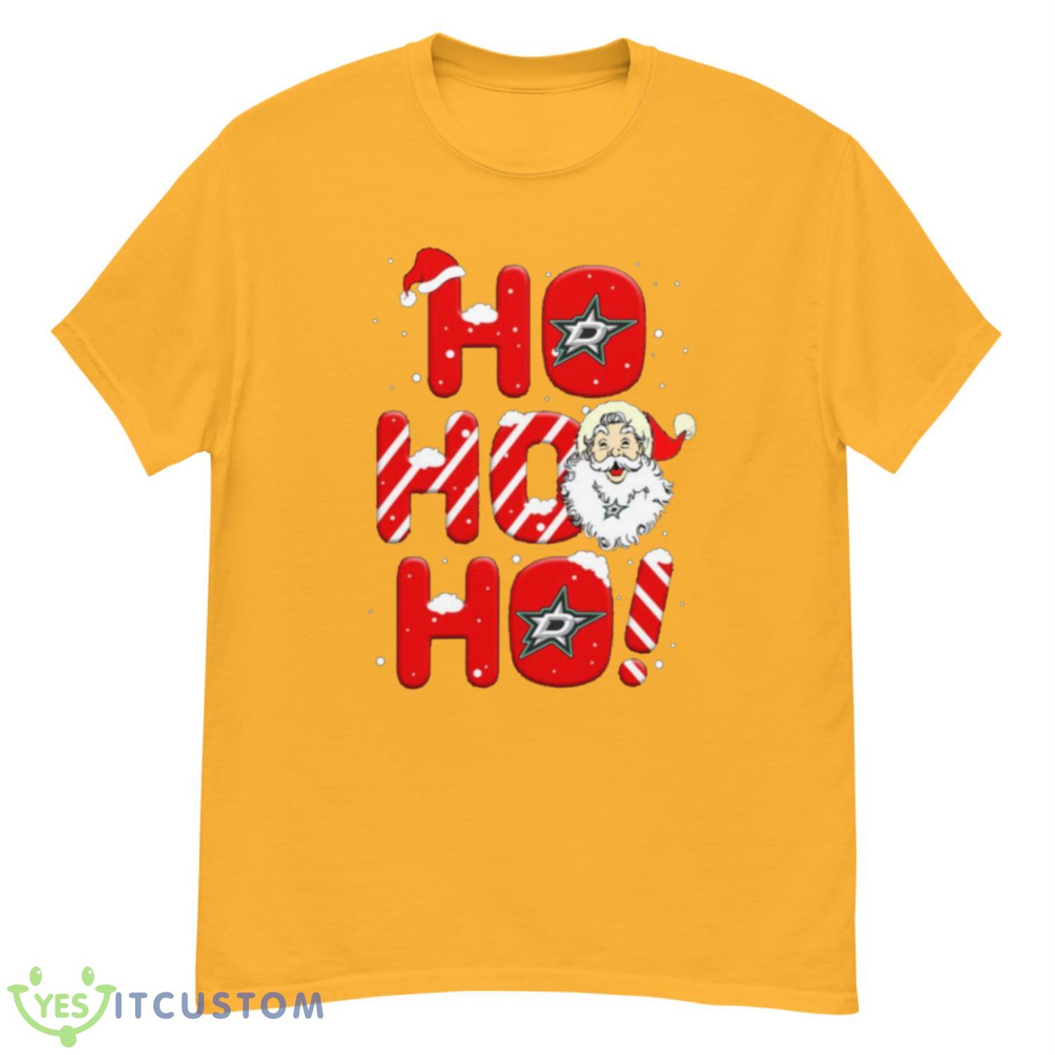 Dallas Stars NHL Hockey Ho Ho Ho Santa Claus Merry Christmas Shirt T Shirt 3 Dallas Stars NHL Hockey Ho Ho Ho Santa Claus Merry Christmas Shirt T Shirt - G500 Men’s Classic T-Shirt-3
