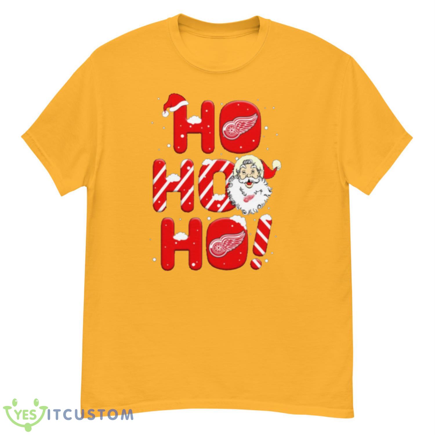 Detroit Red Wings NHL Hockey Ho Ho Ho Santa Claus Merry Christmas Shirt T Shirt 3 Detroit Red Wings NHL Hockey Ho Ho Ho Santa Claus Merry Christmas Shirt T Shirt - G500 Men’s Classic T-Shirt-3