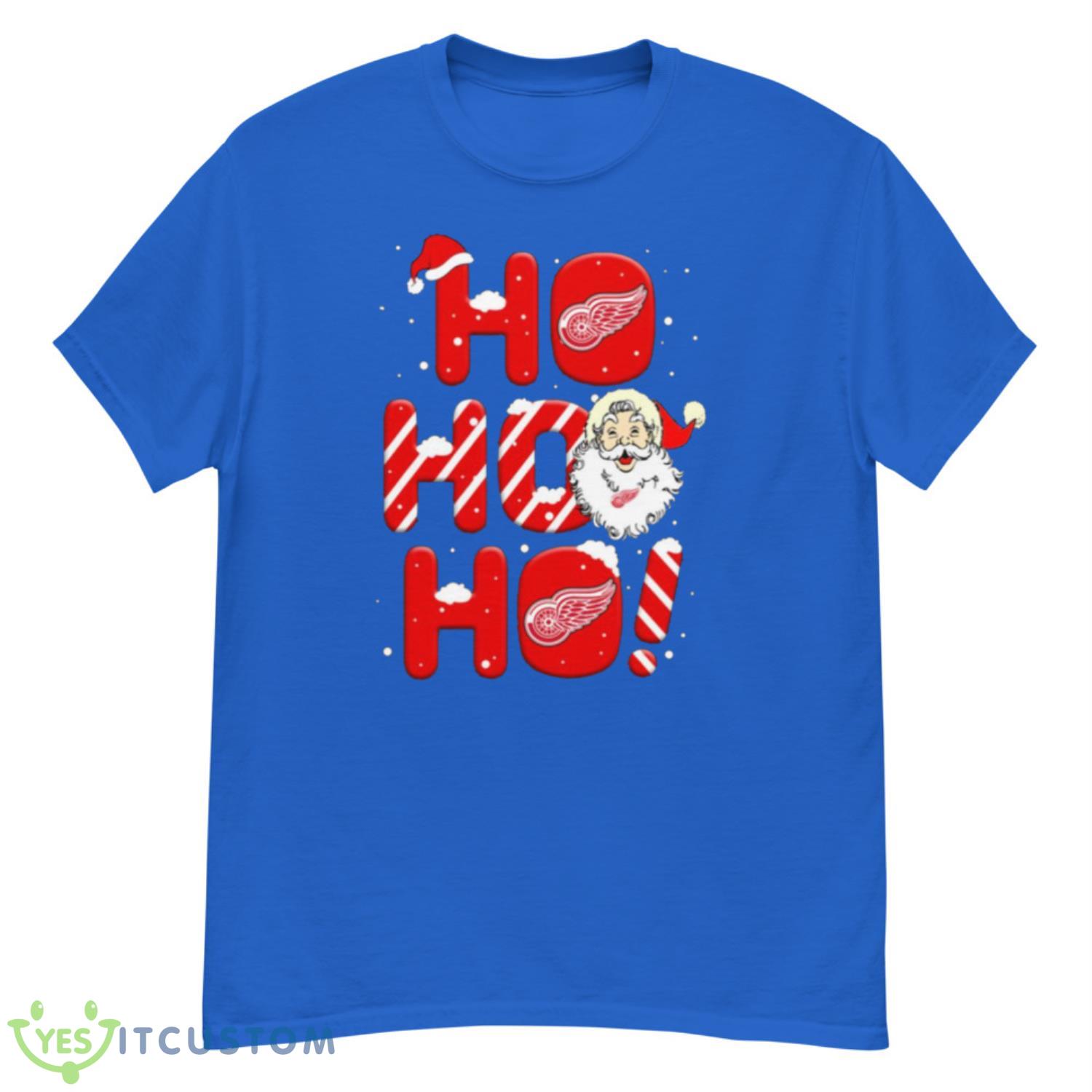 Detroit Red Wings NHL Hockey Ho Ho Ho Santa Claus Merry Christmas Shirt T Shirt 4 Detroit Red Wings NHL Hockey Ho Ho Ho Santa Claus Merry Christmas Shirt T Shirt - G500 Men’s Classic T-Shirt