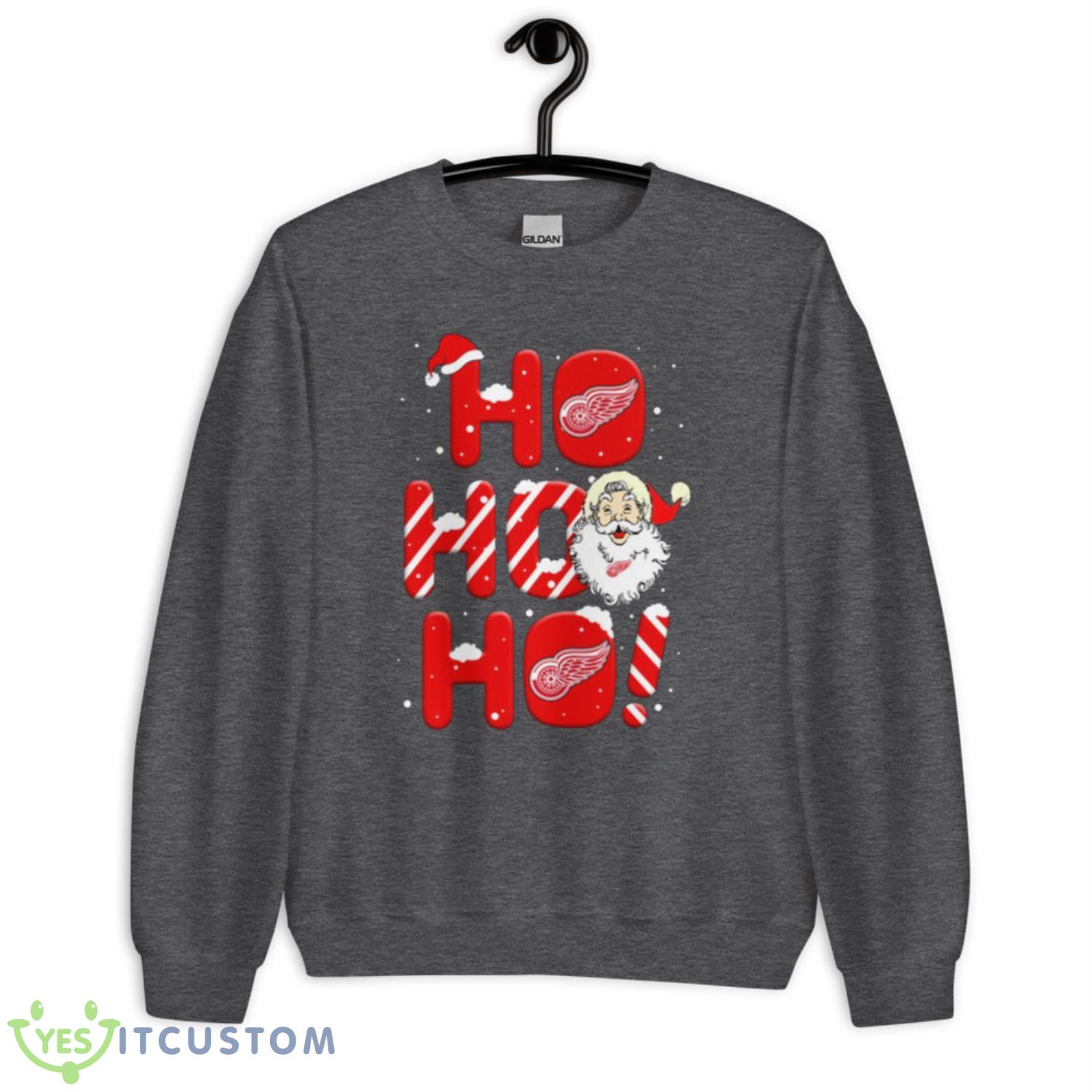 Detroit Red Wings NHL Hockey Ho Ho Ho Santa Claus Merry Christmas Shirt T Shirt 7 Detroit Red Wings NHL Hockey Ho Ho Ho Santa Claus Merry Christmas Shirt T Shirt - Unisex Crewneck Sweatshirt
