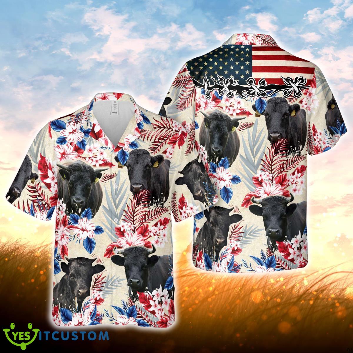Dexter Pattern US FLAG Hawaiian Shirt For Men Women Product Photo 1