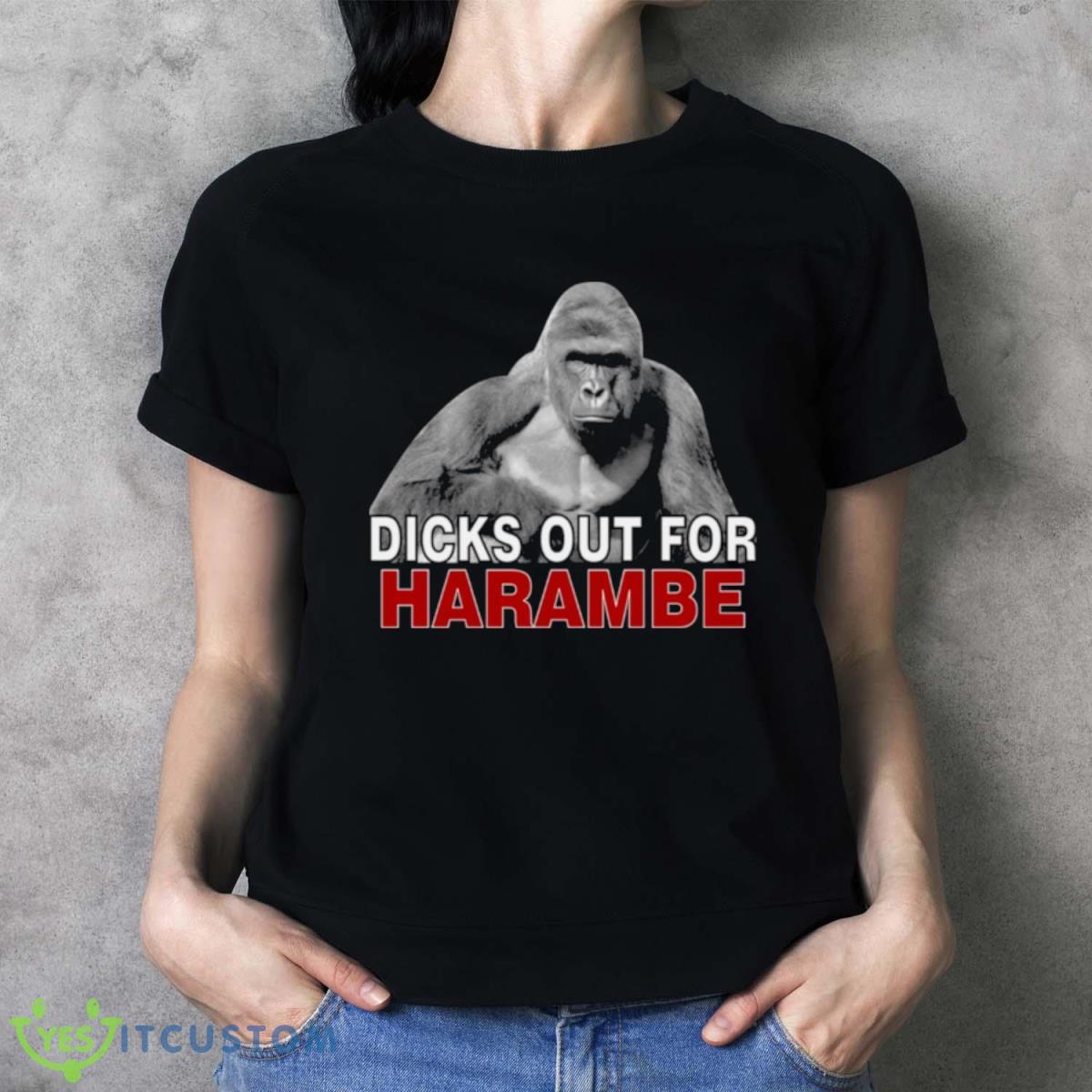 Dicks Out For Harambe 2023 Shirt - Ladies T-Shirt