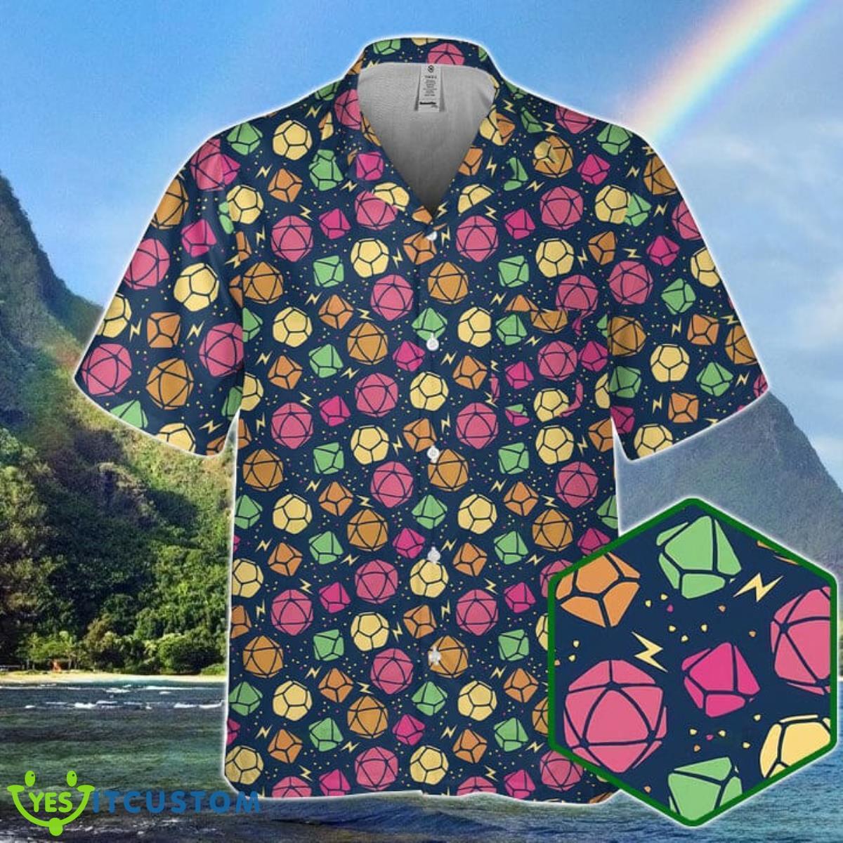 DnD Hawaiian Shirt Dice Colorful Pattern Best Gift For Men And Women Product Photo 1