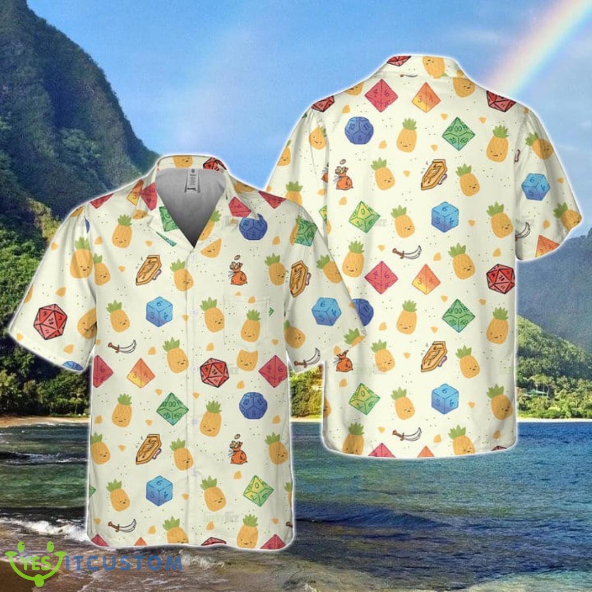 DnD Hawaiian Shirt Dice Pinapple Pattern DnD Hawaiian Shirt Dice Colorful Pattern Best Gift For Men And Women Product Photo 2