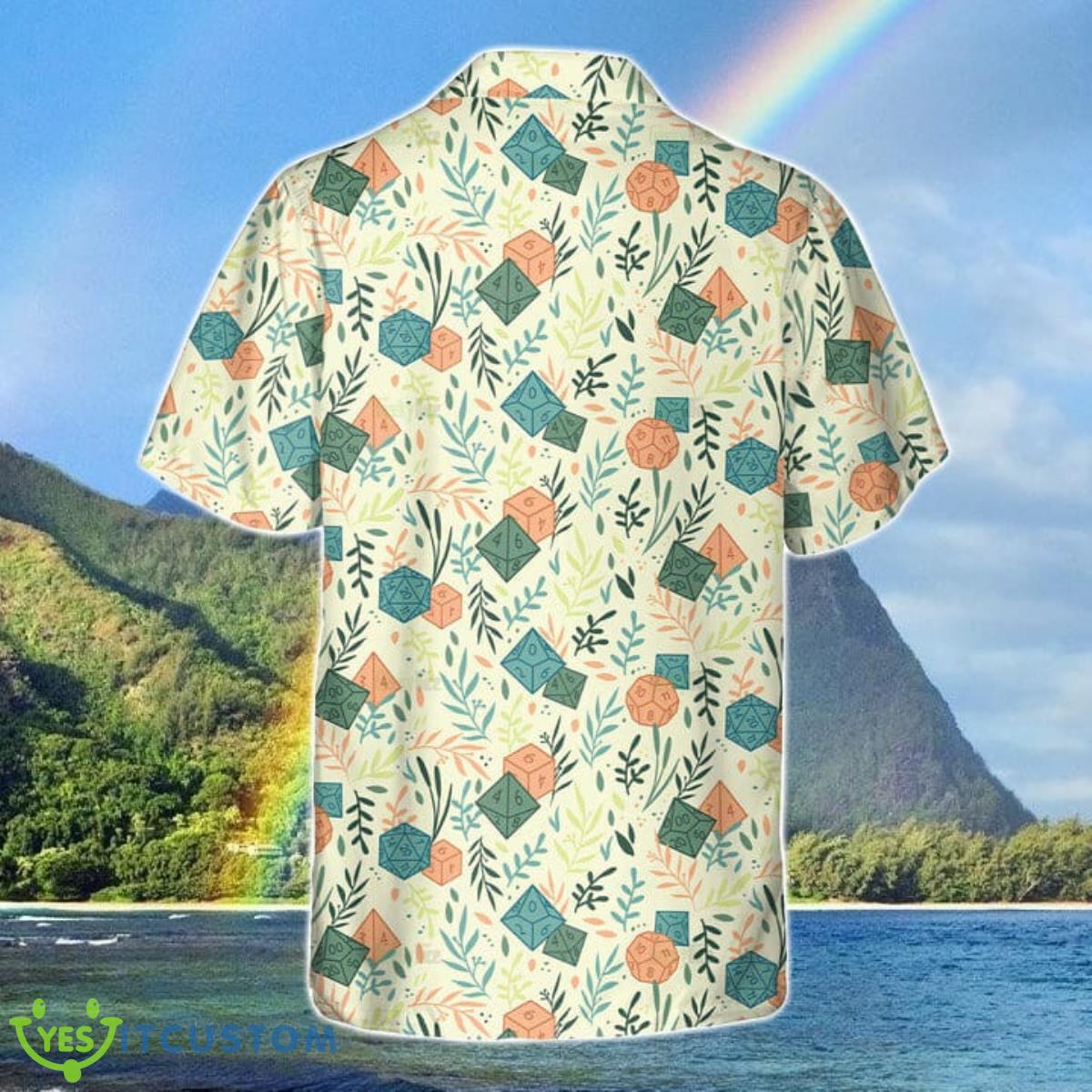 DnD Hawaiian Shirt Dice Plants Pattern DnD Hawaiian Shirt Dice Colorful Pattern Best Gift For Men And Women Product Photo 2